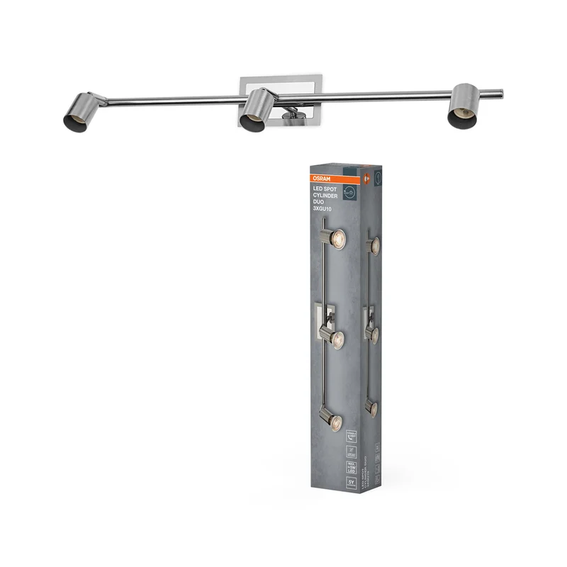 OSRAM LED Spot Cylinder Duo Deckenleuchte 3xGU10 Gebürstetes Nickel