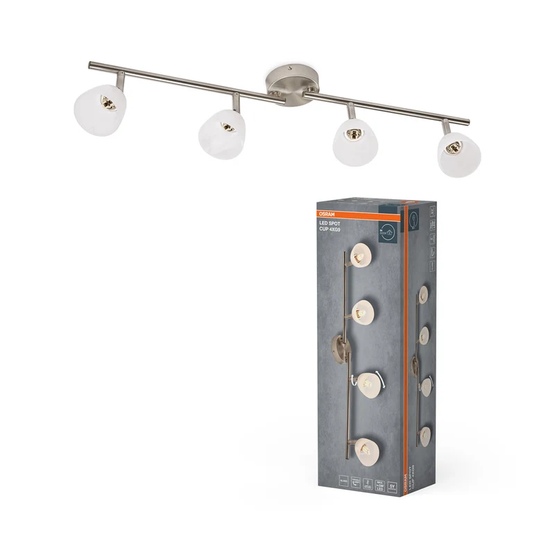 OSRAM LED Spot Cup Deckenleuchte 4xG9 Gebürstetes Nickel