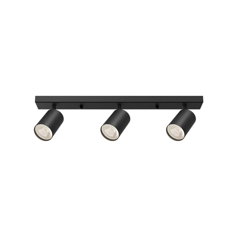 Braytron LED Deckenstrahler 3-flammig GU10 Aufbau-Spot Aluminium – Schwarz