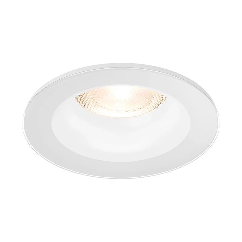 Braytron LED Einbaurahmen GU10 mit Glas IP54 rund Ø83 mm – Weiß