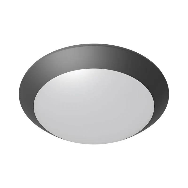 Braytron Außen-Deckenleuchte IP65 Ø265 mm E27 mit Sensor – Anthrazit