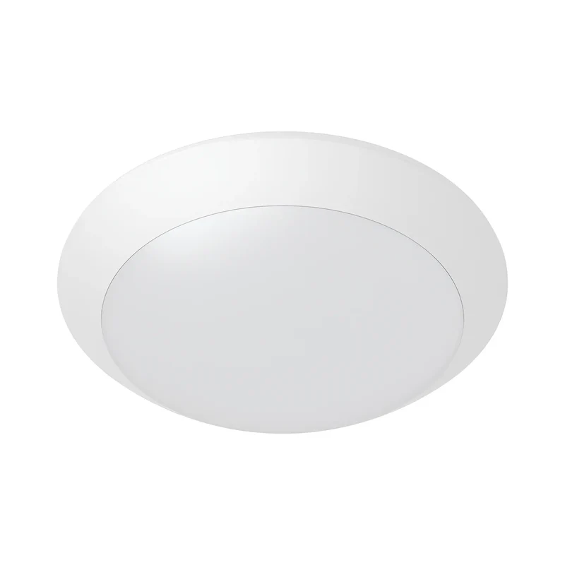 Braytron Außen-Deckenleuchte IP65 Ø265 mm E27 mit Sensor – Weiß