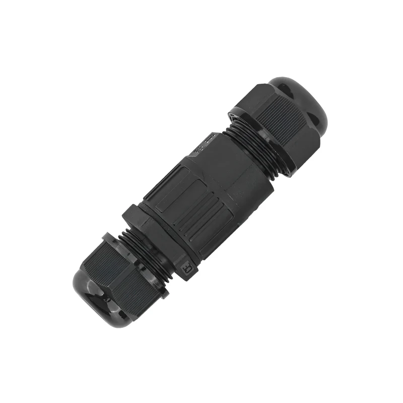 Braytron Kabelverbinder-Muffe 3-polig IP67 PG7 für Außen – Schwarz