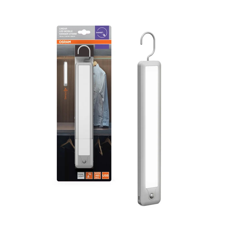 OSRAM Linear LED Mobile Hängeleuchte USB, 270 mm, 4000K, Kaltweiß, Weiß