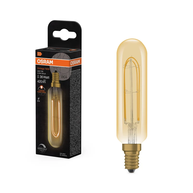 OSRAM Vintage 1906® LED Special Shapes dimmbar 4.8W 822 Gold E14 3