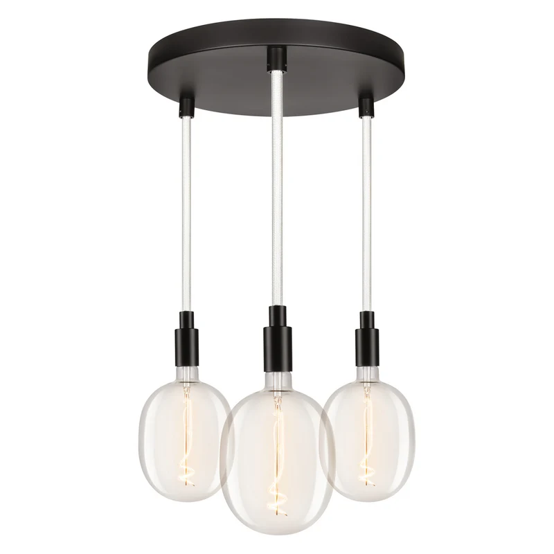 OSRAM DECOR Glow Pendelleuchte Plate, beleuchtetes Kabel, 3xE27 LED Select