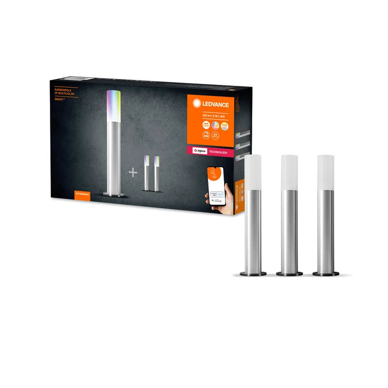 LEDVANCE Zigbee SMART+ LED-Gartenleuchte Gardenpole, RGB mehrfarbig, 3W, 420lm