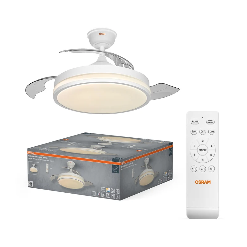 OSRAM LED Deckenventilator Coromuel, Weiß, 60W, 1065mm, 3000/4000/6500, CCT