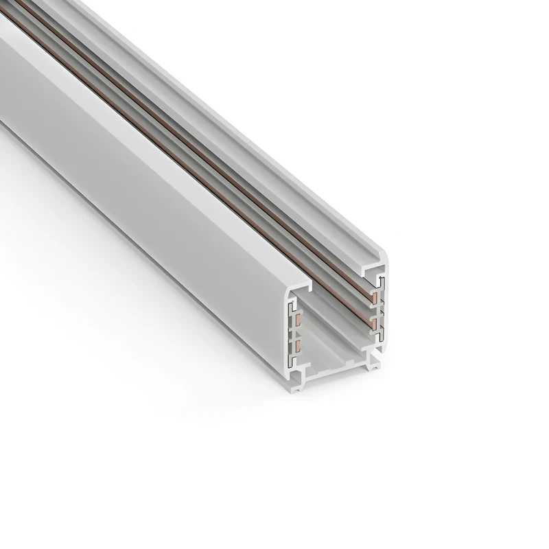 Braytron 3-Phasen-Stromschiene 2 m Aluminium – Weiß
