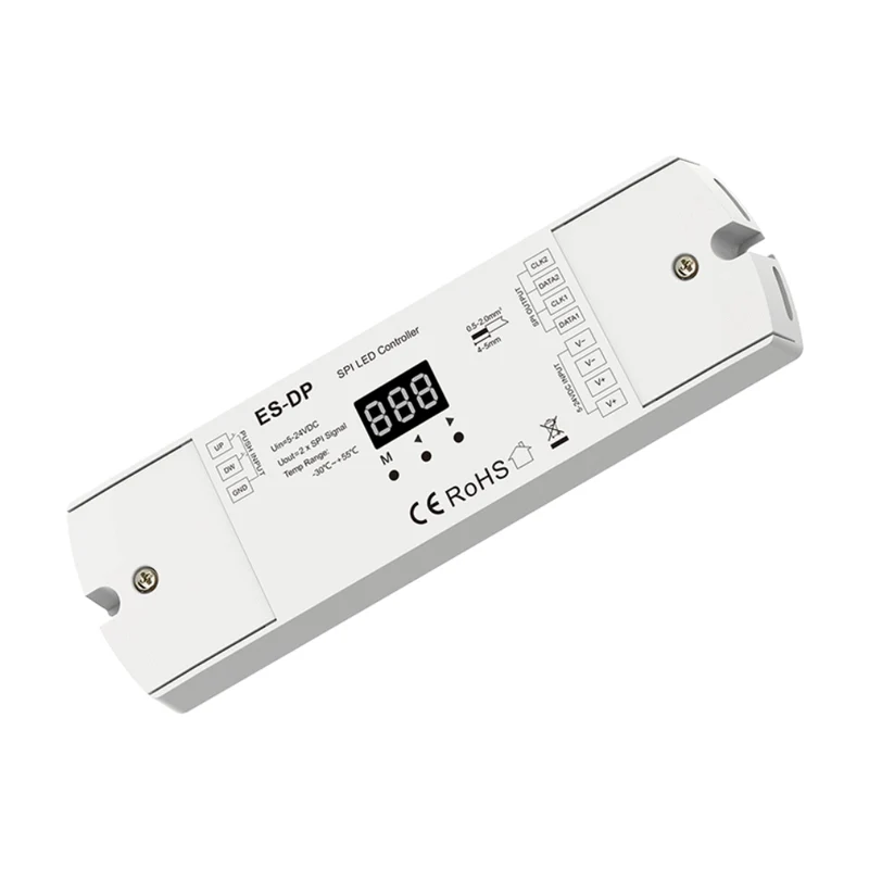 SPI LED-Controller mit 2 Tastereingängen für RGB/Weiß-Lauflichteffekte