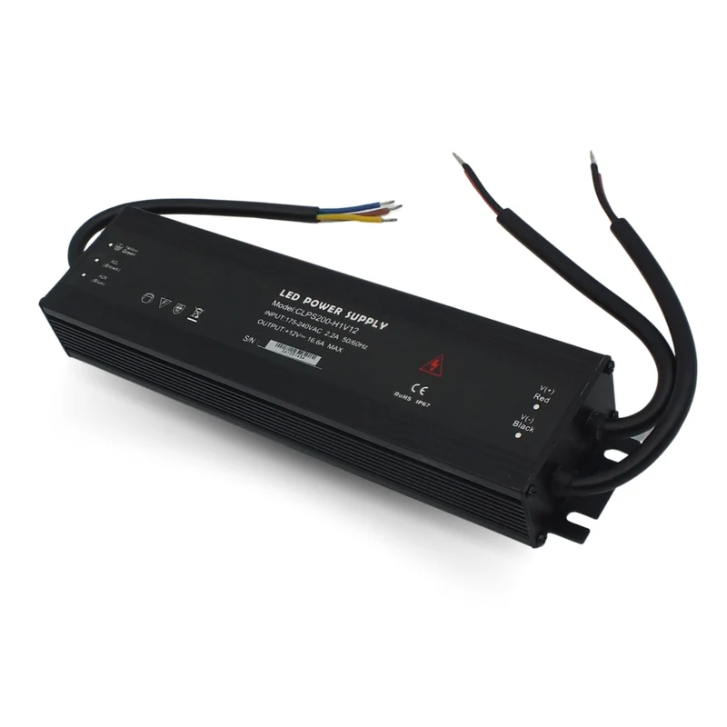 Wasserdichtes 12V LED-Netzteil IP67, 200W