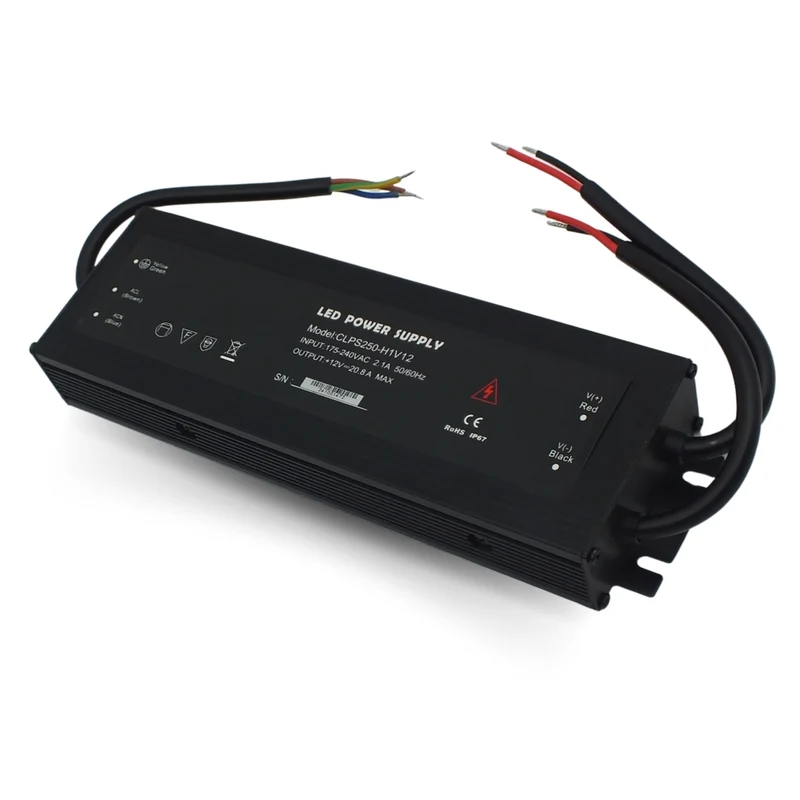Wasserdichtes 12V LED-Netzteil IP67, 250W