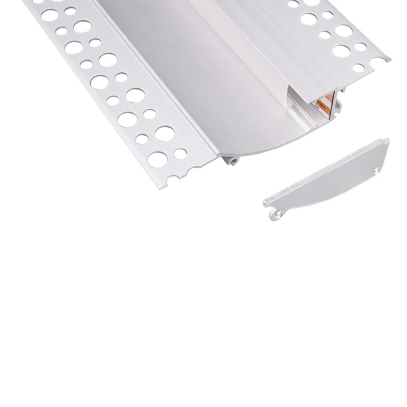LED-Trockenbauprofil Lichtvoute für indirekte Beleuchtung – 2m eloxiertes Aluminiumprofil