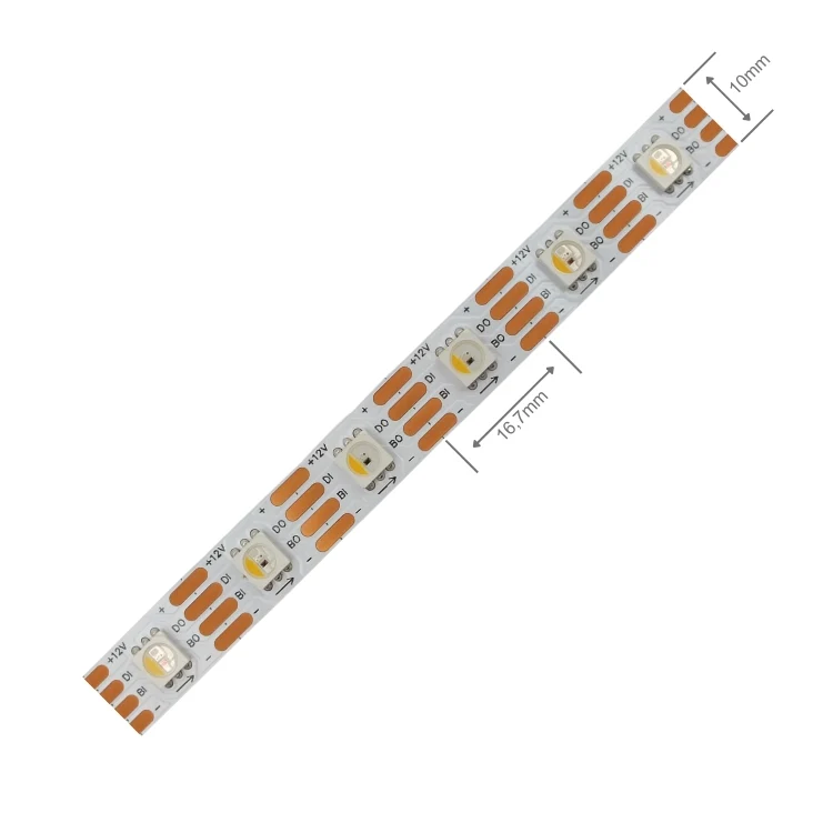 12V WS2815 LED-Streifen adressierbar RGBW 18W/m – Ausfallsicherung durch redundante Datenleitung
