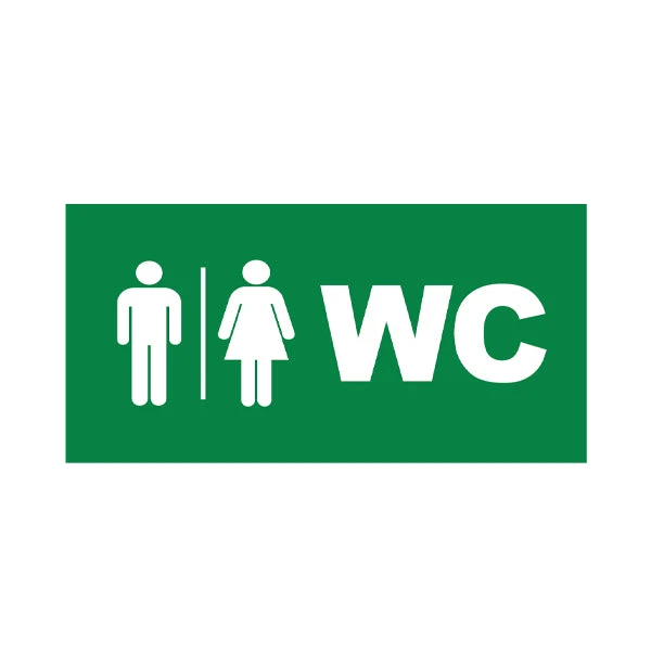 Braytron Einlegeschild WC 260×128 mm PVC für Hinweisleuchte – Grün