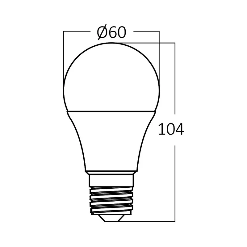 Braytron LED-Lampe E27 9W A60 3000K Warmweiß 806 lm dimmbar – Weiß