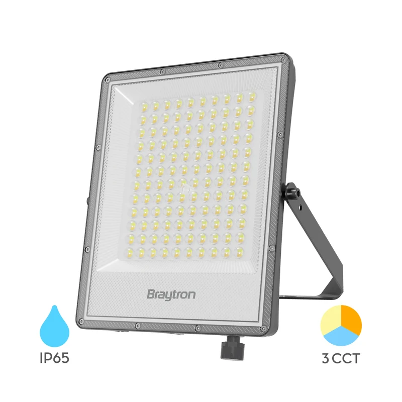 Braytron LED Fluter 100W IP65 3CCT 11000lm 90° – Grau