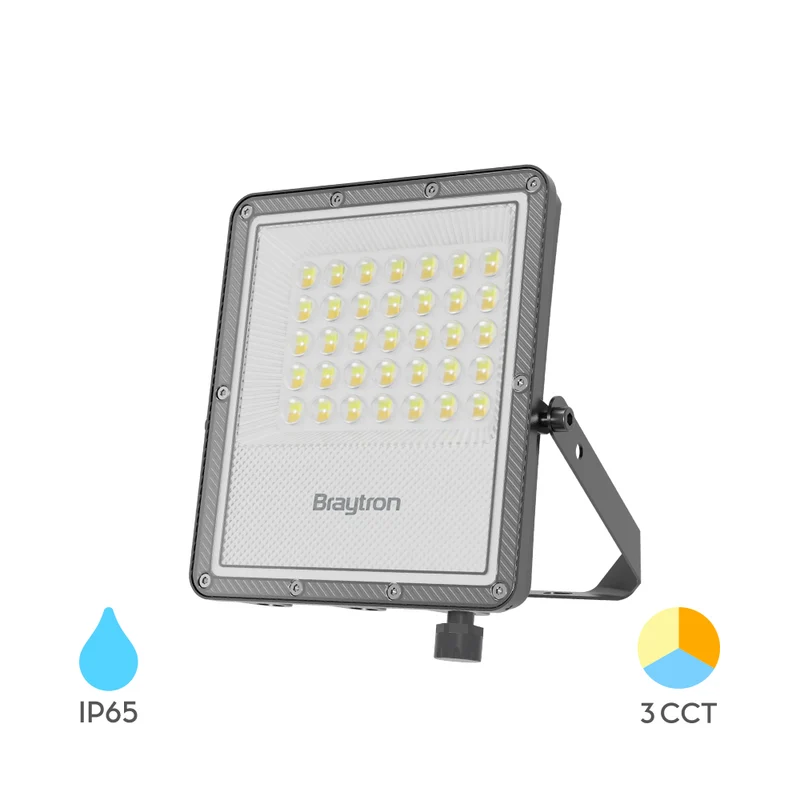 Braytron LED Fluter 30W 3300lm 3CCT IP65 Außenstrahler – Grau