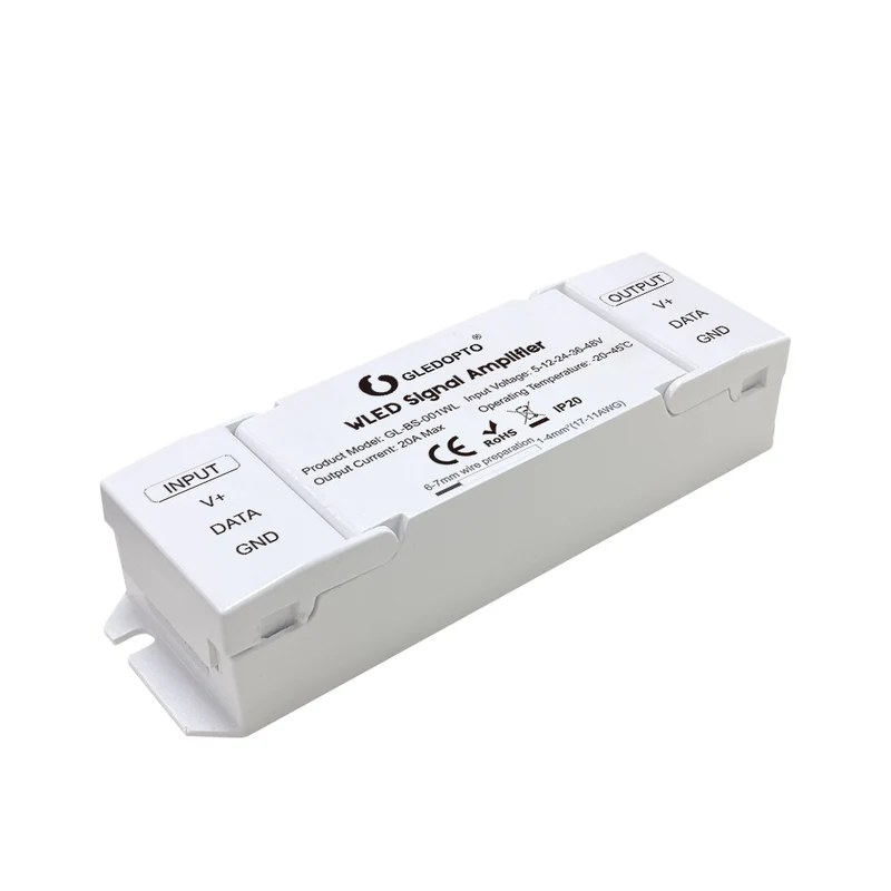 WLED Signalverstärker / Repeater für digitale LED-Streifen – 5–48V, 20A