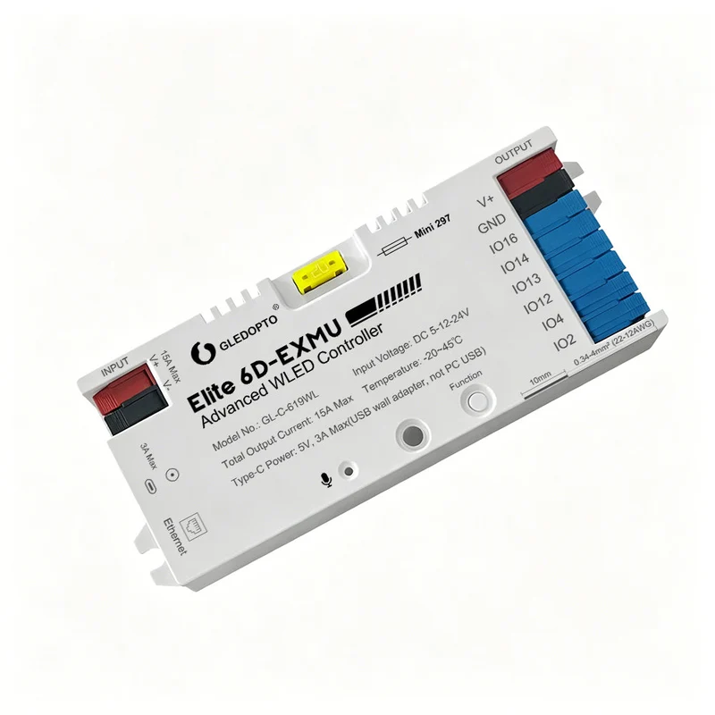 WLED LED Controller 6-Kanal – 5–48V, WiFi & Ethernet