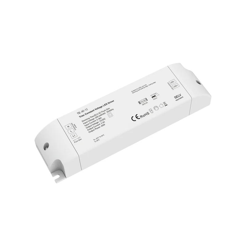 Triac dimmbarer Konstantspannungs-LED-Trafo 40W (12V/24V DC)
