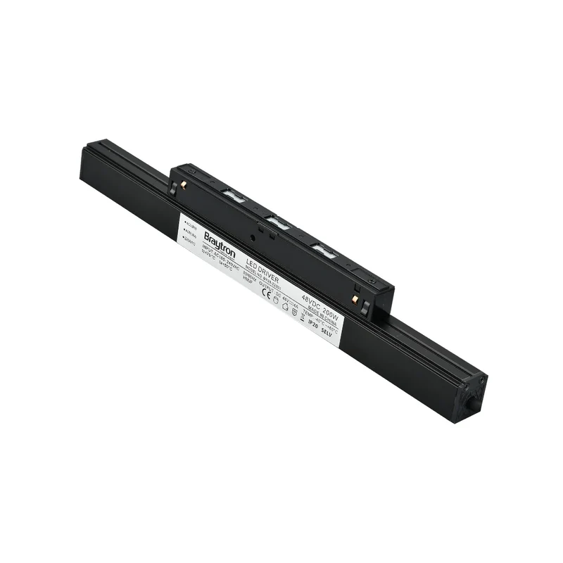 Braytron LED-Netzteil 100W 48V DC für Magnet-Schienensystem – IP20 Aluminium, Schwarz