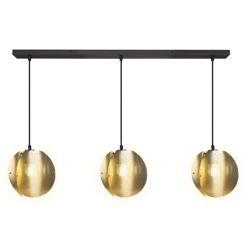 OSRAM DECOR Folded Globe Pendelleuchte Linear 3xE27 Gold