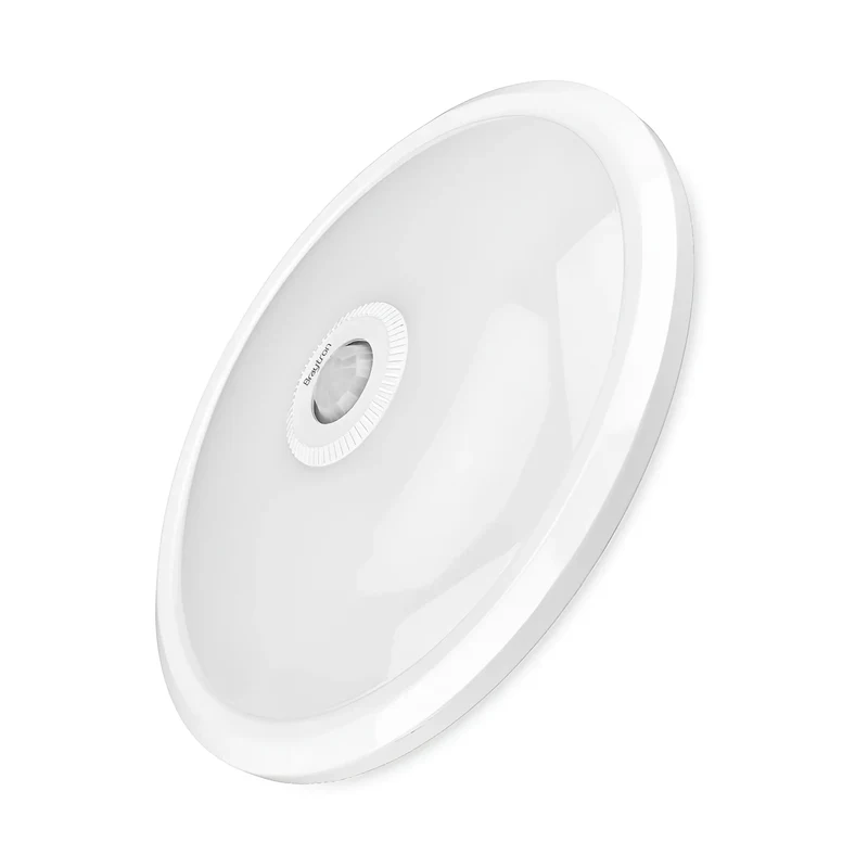 Braytron LED-Deckenleuchte 15W 3000K mit Bewegungsmelder – Rund Ø285 mm, Weiß