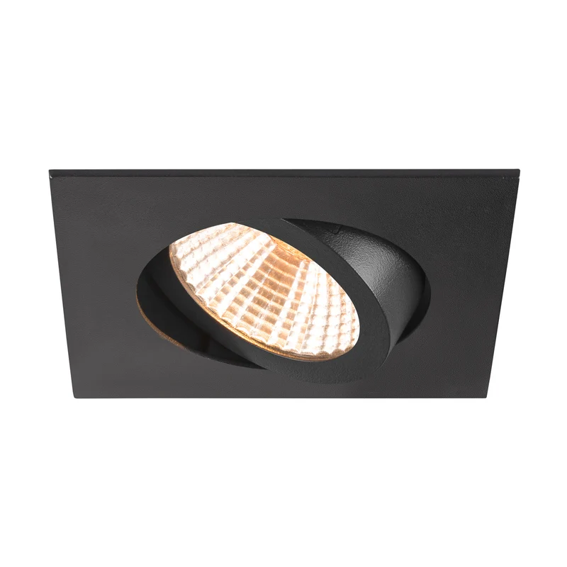 NEW TRIA® 68, Deckeneinbauleuchte, 2700 K, 38°, IP 20, quadratisch, schwarz