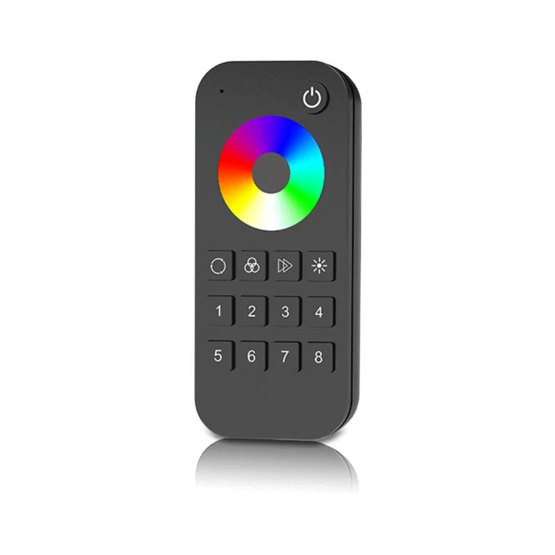 Funkfernbedienung SPI LED-Controller für RGB & RGBW steuerbar (2,4 GHz, 8 Szenen, Touch-Ring)
