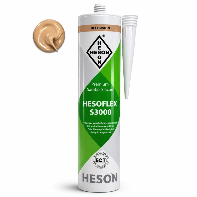 Sanitär Silikon HESOFLEX S 3000 - Hellbraun A18 310 ml
