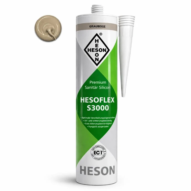 Sanitär Silikon HESOFLEX S 3000 - Graubeige A24 310 ml