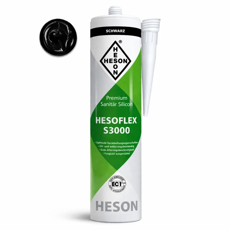 Sanitär Silikon HESOFLEX S 3000 - Schwarz A35 310 ml