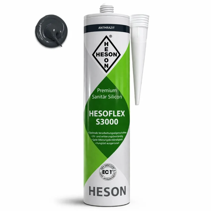 Sanitär Silikon HESOFLEX S 3000 - Anthrazit A36 310 ml