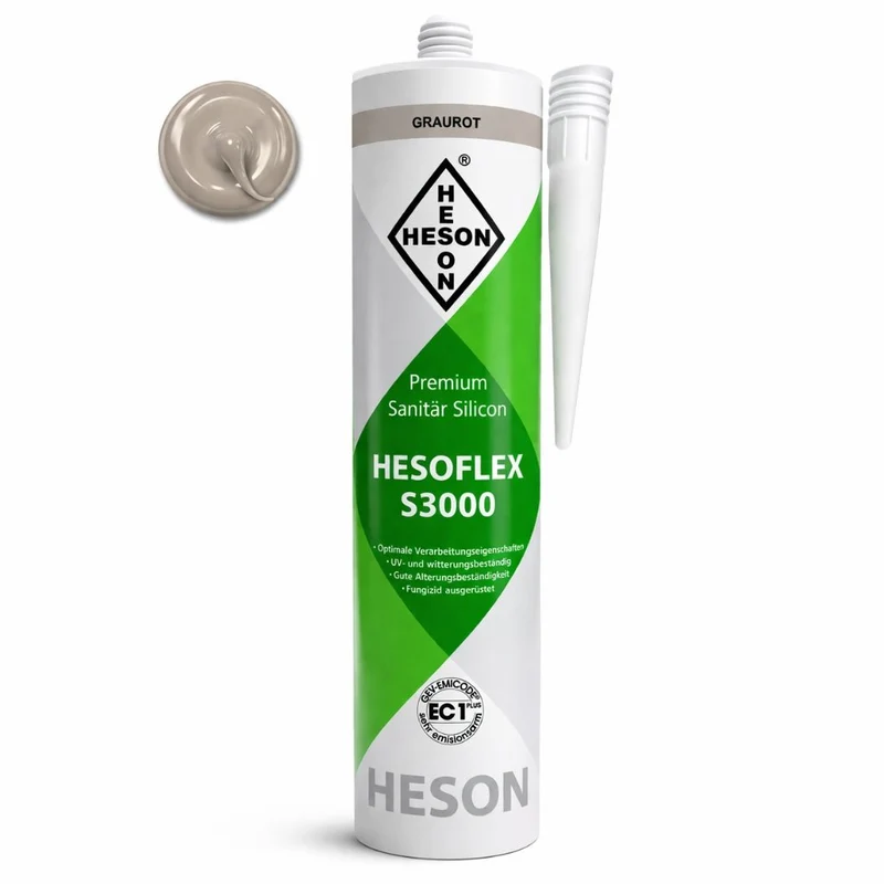 Sanitär Silikon HESOFLEX S 3000 - Graurot A59 310 ml