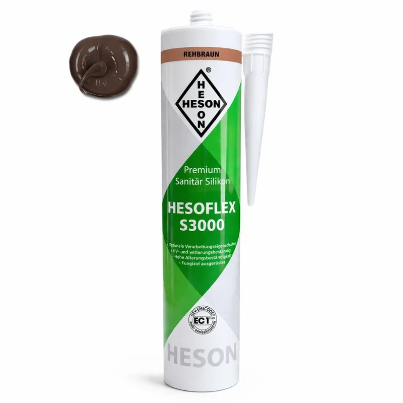 Sanitär Silikon HESOFLEX S 3000 - Rehbraun A14 310 ml