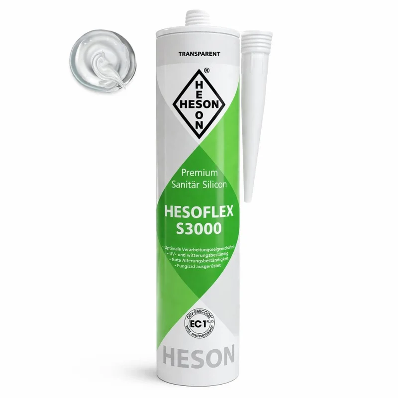Sanitär Silikon HESOFLEX S 3000 - Transparent A10 310 ml