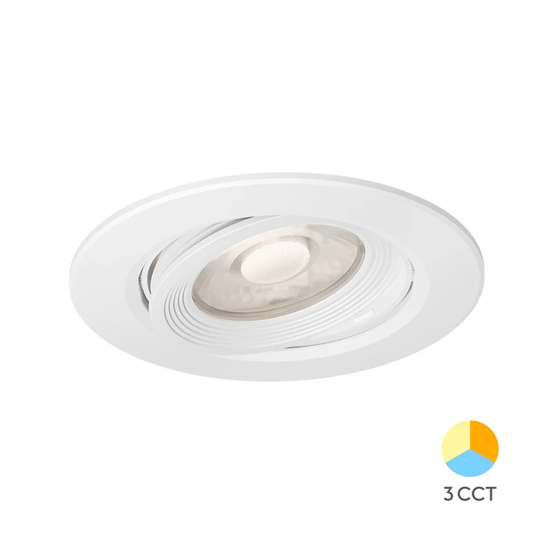 Braytron LED-Einbauspot schwenkbar 10W 3CCT 950 lm 45° Ø112 mm – Weiß