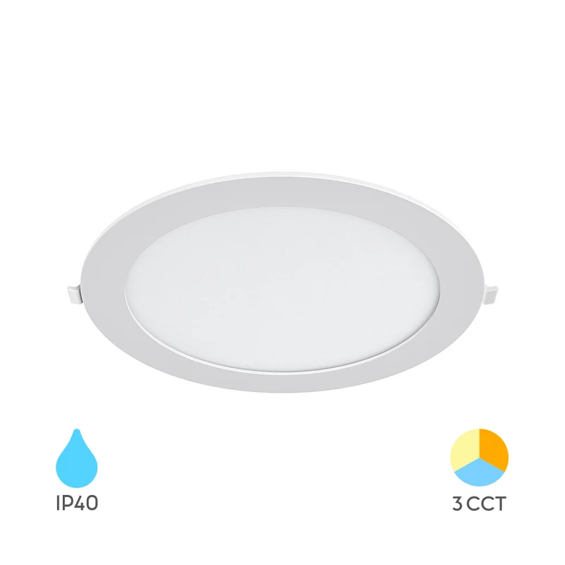 Braytron Ultraslim LED-Panel 18W 3CCT Ø229mm 1760 lm – Weiß