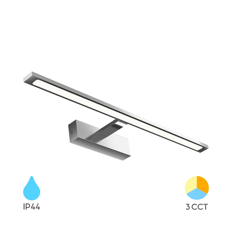Braytron LED Spiegelleuchte 12W 3CCT IP44 900 lm 60 cm – Chrom