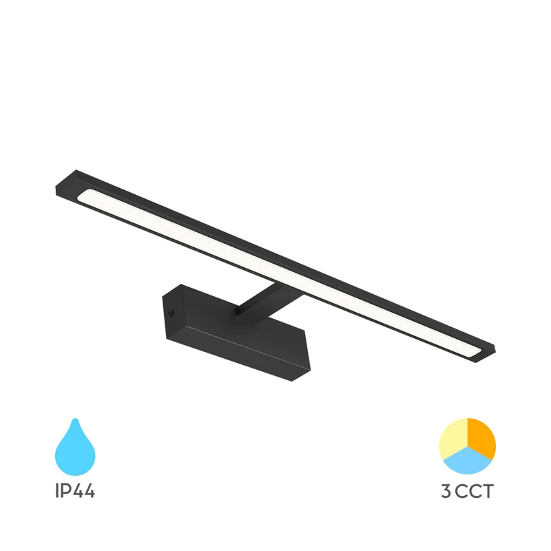 Braytron LED Spiegelleuchte 12W 3CCT IP44 60 cm – Schwarz
