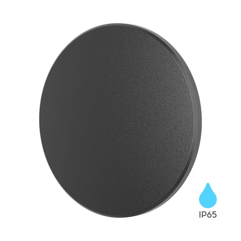 Braytron LED Außen-Wandleuchte Palermo 12W IP65 rund – Schwarz