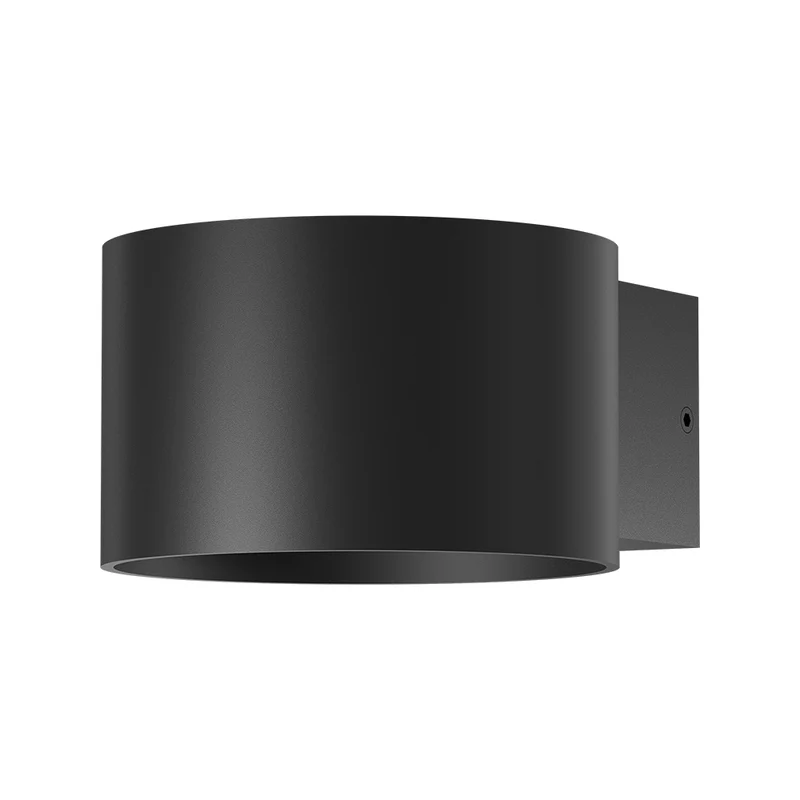 Braytron LED Wandleuchte 8W 3000K Up & Down rund – Schwarz