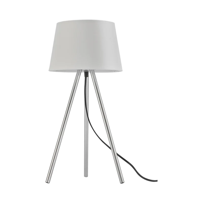 Braytron Tischleuchte 3-Bein 48 cm E27 mit Schirm – Weiß
