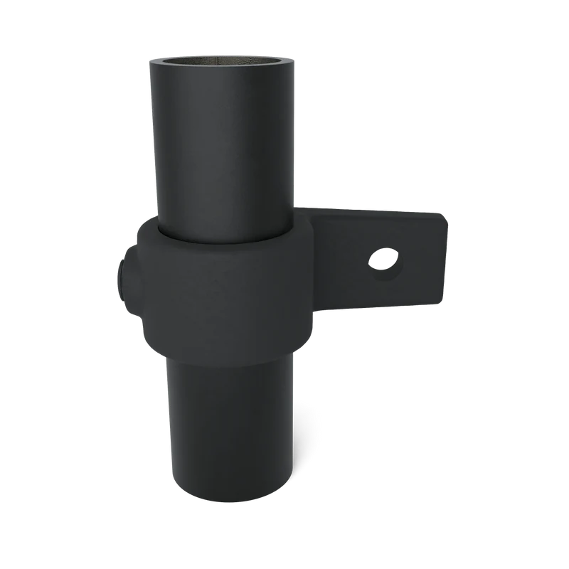 Ösenteil mit Einzellasche - Schwarz für außen - 33,7 mm