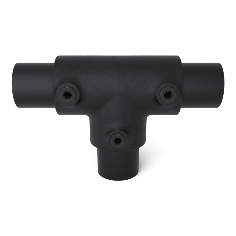 T-Stück lang - Schwarz für außen - 33,7 mm