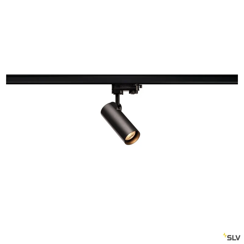 SLV HELIA 50 LED Strahler für 3Phasen Hochvolt-Stromschiene, 3000K, schwarz, 35°, inkl. 3 Phasen-Adapter