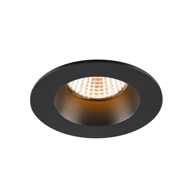 NEW TRIA® 68, Deckeneinbauleuchte, 2700 K, 38°, IP 20 / IP 65, rund, schwarz