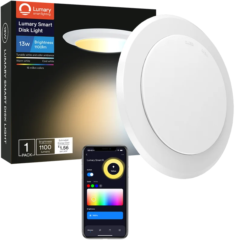 Lumary Wi-Fi Smart LED Disk Ceiling Light 13W 5/6 inch (Model B)