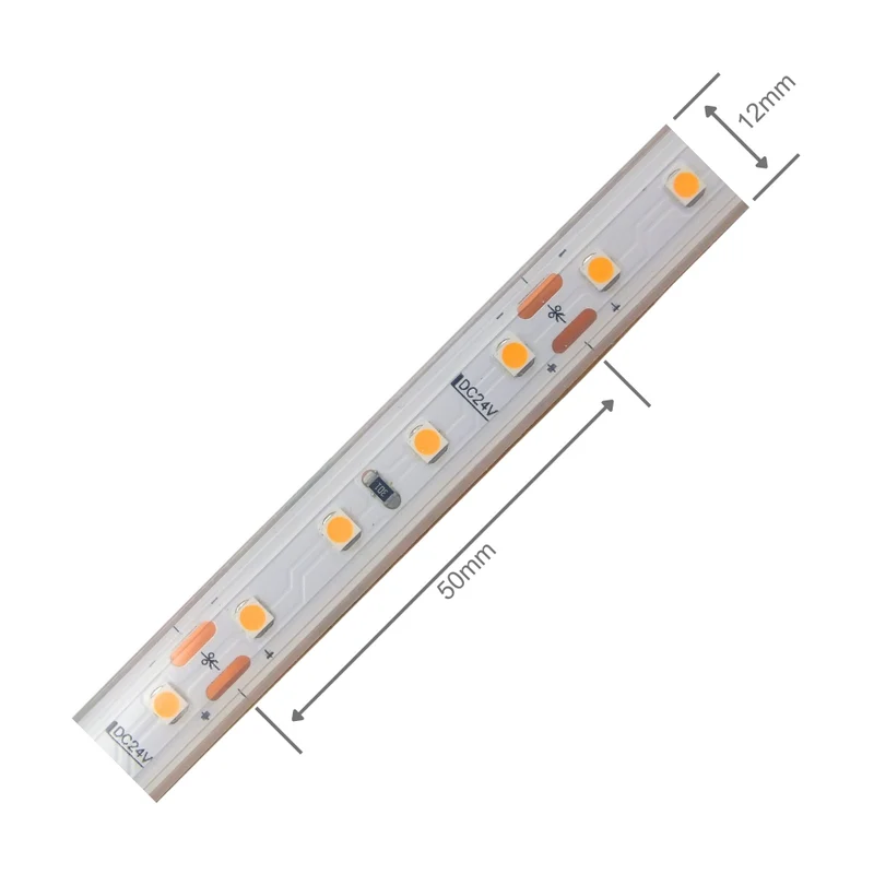 24V Sauna LED-Streifen warmweiß 4,8W/m 80 LEDs/m IP65 – besonders effizient